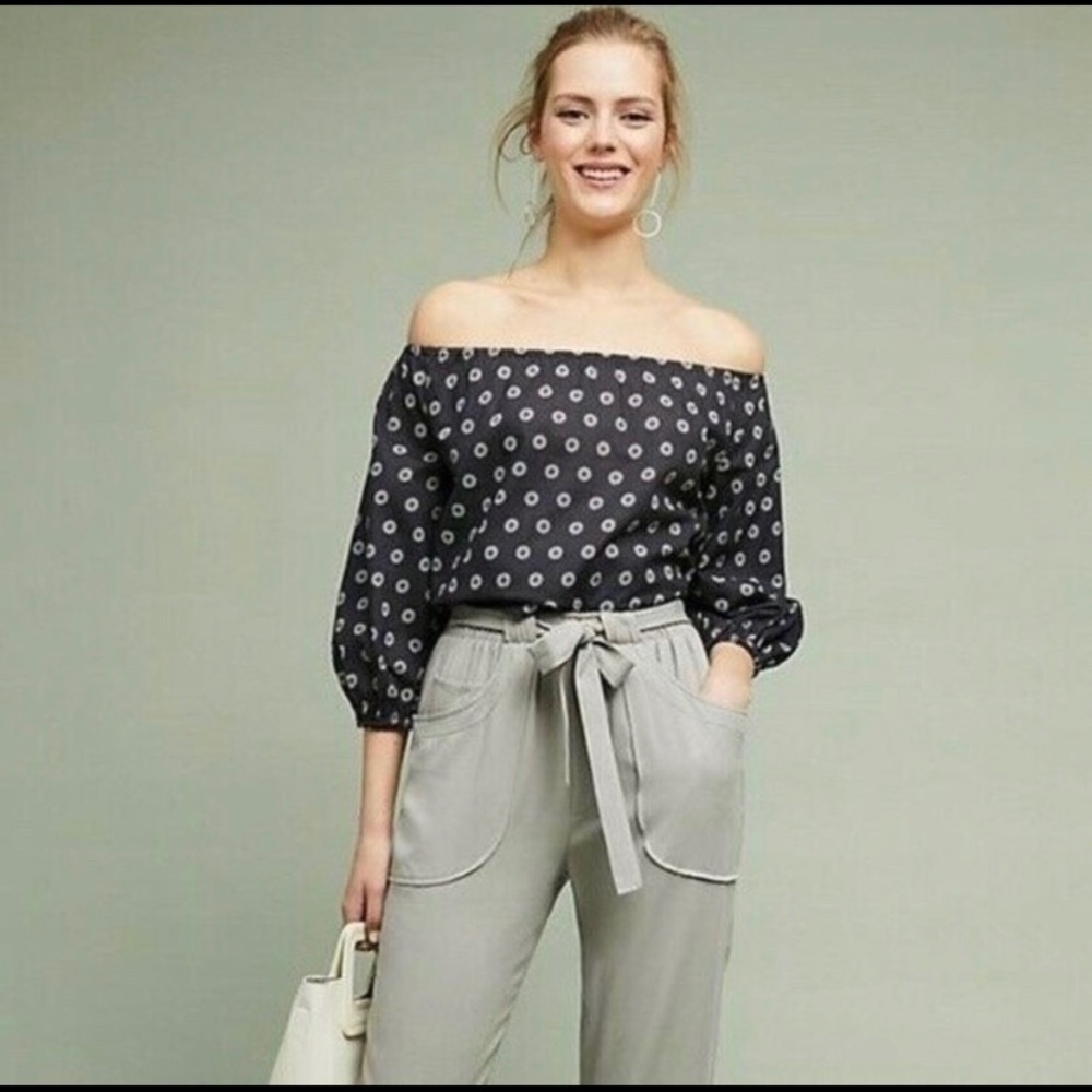 Anthropologie Maeve maiden off shoulder blouse M